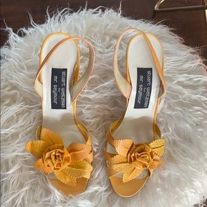 Vintage Stuart Weitzman heels. Sling back leather